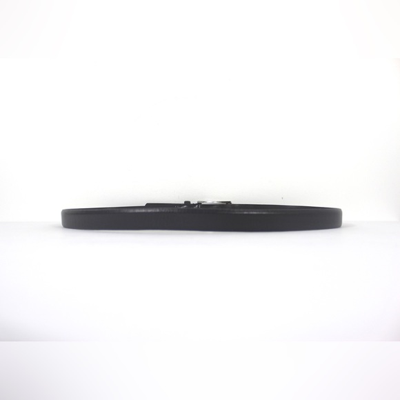 DANIER Black Leather Narrow Dress Belt - Picture 5 of 8